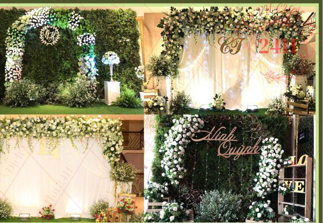 4 mẫu backdrop tiệc cưới đẹp