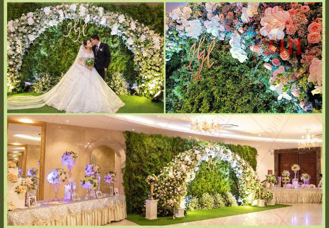 Đơn vị thiết kế trang trí background tiệc cưới tại tphcm