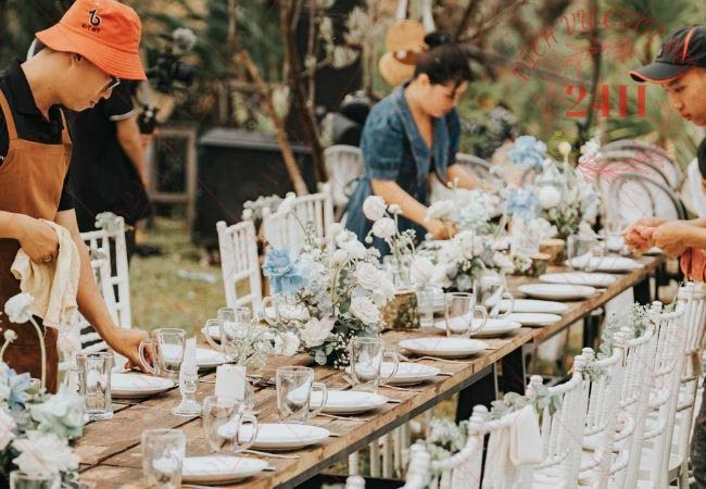 Quy trình nhận tổ chức tiệc cưới ngoài trời
