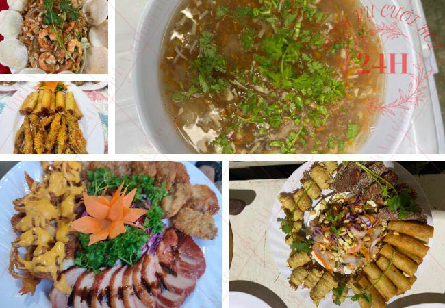 Thực đơn tiệc cưới tại nhà