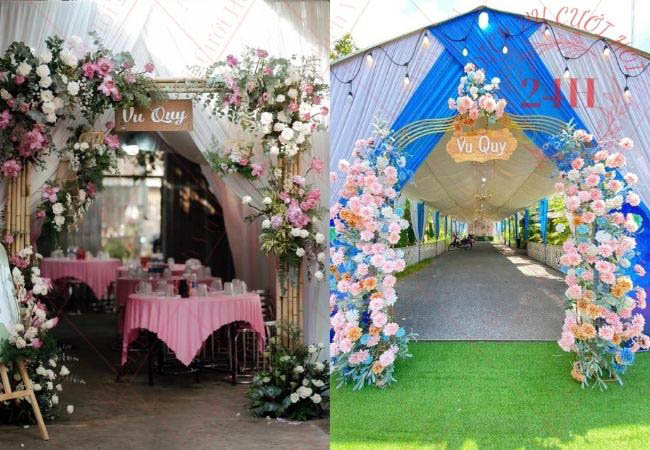 Mẫu trang trí cổng hoa đám cưới đẹp số 3