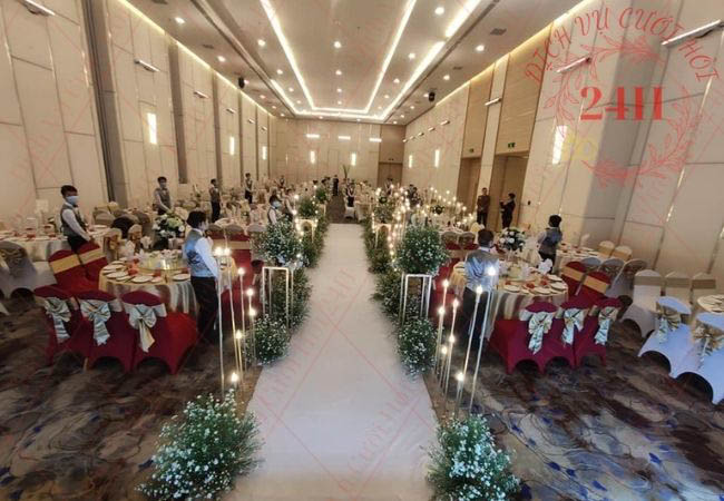 Mẫu trang trí lối đi đám cưới đẹp số 3